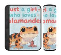 Just A Girl Who Loves Salamander 2 Pack car seat Belt Cover More Comfort Driving for Most Cars forro para cinturon de seguridad
