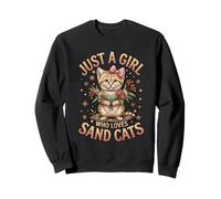 Just A Girl Who Loves Sand Cats Animal Lover Sweatshirt