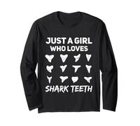 Just A Girl Who Loves Shark Teeth Fossil Hunting Girls Long Sleeve T-Shirt
