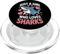 Just A Girl Who Loves Sharks Shark Conservation Sea Animals PopSockets PopGrip for MagSafe