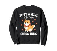 Just a Girl Who Loves Shiba Inus Cute Shiba Inu Lover Sweatshirt
