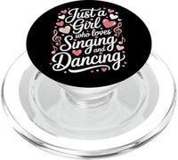 Just A Girl Who Loves Singing And Dancing Music Lover PopSockets PopGrip for MagSafe