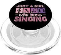 Just A Girl Who Loves Singing Teen Singer PopSockets PopGrip for MagSafe