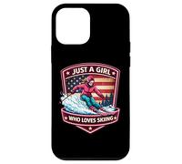 Just A Girl Who Loves Skiing American Skier Ski Resort USA Case for iPhone 12 mini