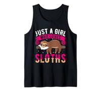 Just A Girl Who Loves Sloths - Cute Animal Lover Design Tank Top