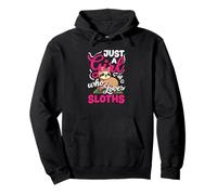 Just A Girl Who Loves Sloths Funny Sloth Pullover Hoodie