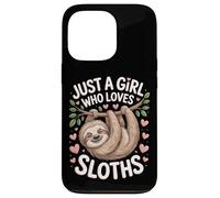 Just A Girl Who Loves Sloths Sloth Animal Lovers Nature Case for iPhone 13 Pro