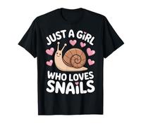 Just A Girl Who Loves Snails Garden Snail Nature Fan T-Shirt
