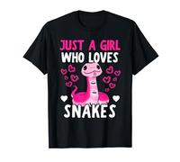Just A Girl Who Loves Snakes Design Snakes Lover Girls T-Shirt