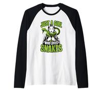 Just A Girl Who Loves Snakes - Reptile Pet Snake Lover Raglan Baseball Tee