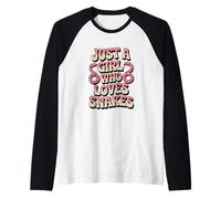 Just A Girl Who Loves Snakes - Reptile Pet Snake Lover Raglan Baseball Tee
