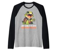 Just a Girl who Loves Snapping Turtles. Snapping Turtle Raglan Baseball Tee