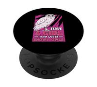 Just A Girl Who Loves Snowy Owls Bird Watching Bird Lover PopSockets Adhesive PopGrip