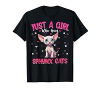 Just A Girl Who Loves Sphynx Cat Women Girls Cute Sphynx Cat T-Shirt