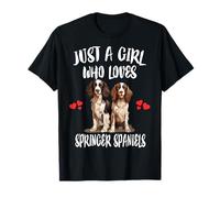 Just A Girl Who Loves Springer Spaniels Dog T-Shirt