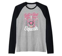 Just A Girl Who Loves Squash Raglan Baseball Tee