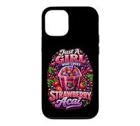 Just A Girl Who Loves Strawberry Acai Funny Fruit Drink Case for iPhone 12/12 Pro
