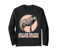 Just a Girl who Loves Striped Hyenas Striped Hyena Long Sleeve T-Shirt