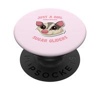 Just A Girl Who Loves Sugar Glider Funny Sugar Glider Gift PopSockets Swappable PopGrip