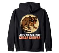 Just a Girl who loves Sugar Gliders Sugar Glider Zip Hoodie