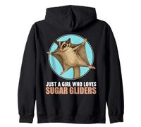 Just a Girl who loves Sugar Gliders Sugar Glider Zip Hoodie