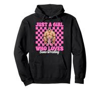 Just A Girl Who Loves Sumo Wrestling Sumo Wrestler Japanese Pullover Hoodie
