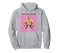 Just A Girl Who Loves Sumo Wrestling Sumo Wrestler Japanese Pullover Hoodie
