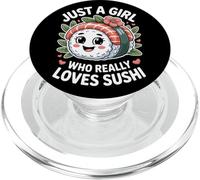 Just A Girl Who Loves Sushi Eating Japanese Cuisine PopSockets PopGrip for MagSafe