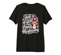 Just a Girl who Loves Sweet Mushrooms Kawaii toadstools Premium T-Shirt