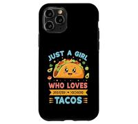 Just a Girl Who Loves Tacos Cute Kawaii Foodie Cartoon Case for iPhone 11 Pro