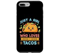 Just a Girl Who Loves Tacos Cute Kawaii Foodie Cartoon Case for iPhone 7 Plus/8 Plus
