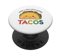 Just A Girl Who Loves Tacos Mexican Food Lover Men Women PopSockets Adhesive PopGrip