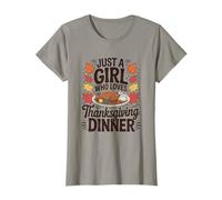 Just A Girl Who Loves Thanksgiving Dinner Autumn T-Shirt