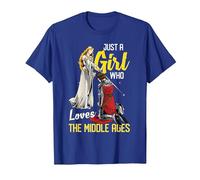 Just a Girl Who Loves The Middle Ages Knight Queen Medieval T-Shirt, Men, Royal Blue, Medium