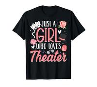 Just A Girl Who Loves Theater Funny Musical Theatre Nerd Kid T-Shirt