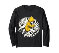 Just a Girl Who Loves Tigers Cute Girl and Tiger Hug Long Sleeve T-Shirt