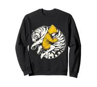 Just a Girl Who Loves Tigers Cute Girl And Tiger Hug Sweatshirt