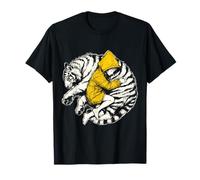 Just a Girl Who Loves Tigers Cute Girl and Tiger Hug T-Shirt