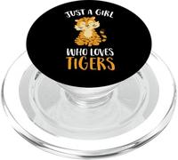 Just A Girl Who Loves Tigers Cute Tiger PopSockets PopGrip for MagSafe