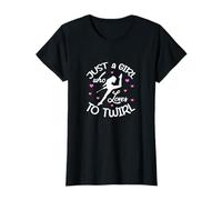 Just A Girl Who Loves To Twirl Baton Twirling Twirler T-Shirt