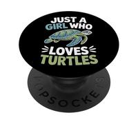 Just A Girl Who Loves Turtles Wildlife Conservation PopSockets Adhesive PopGrip