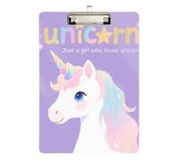 Just A Girl Who Loves Unicorns clipboard Nurse Practitioner Waterproof for Soccer Truck Driver Size 9 x 12 Silver