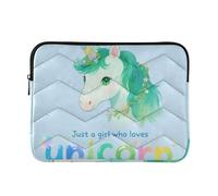Just A Girl Who Loves Unicorns Laptop Sleeve Case 15-16 Inch Lightweight Computer Bag for Travel Business