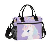Just A Girl Who Loves unicorns Lunch Bag for Men Adjustable Large Lunch Tote Bag with Shoulder Strap Boy Camping S