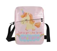 Just A Girl Who Loves unicorns messenger bag for men shoulder bag men Womens Cross Body Purses Adjustable Strap for Shopping business