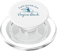 Just a Girl Who Loves Virginia Beach Mermaid Fish Tail PopSockets PopGrip for MagSafe