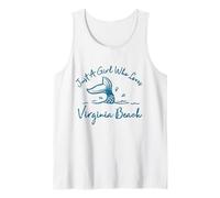 Just a Girl Who Loves Virginia Beach Mermaid Fish Tail Tank Top
