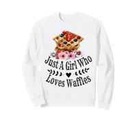 Just A Girl Who Loves Waffles For Food Lovers Girls Kids Sweatshirt