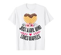 Just A Girl Who Loves Waffles for Food Lovers Girls Kids Value Graphic T-Shirt