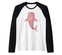 Just A Girl Who Loves Whale Sharks Floral Raglan Baseball Tee